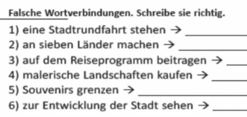 Falsche Wortverbindungen. Schreibe sie richtig.