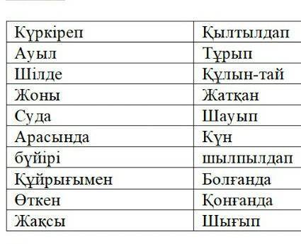 Соотнесите слова которые подходят друг другу. 