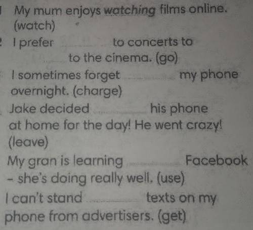 3Complete the sentences with thecorrect form of the verbs in brackets.