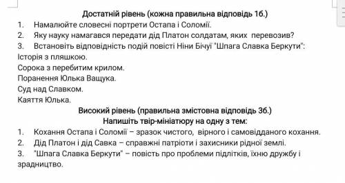 ответе на вопрос , напишите сочинение на украинском языке.