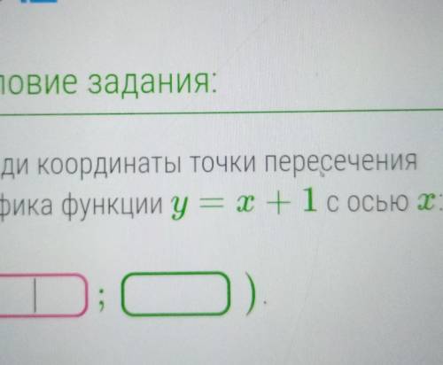 Найти координаты точки пересечении графика функции