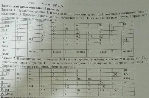 решить 2 задачи (1 вариант) 