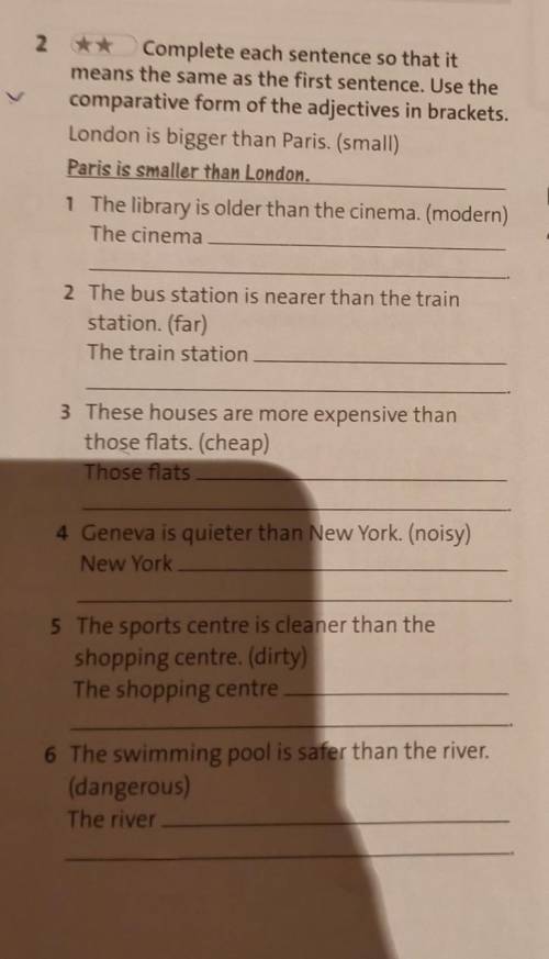 Complete each sentence so that it means the same as the first sentence.