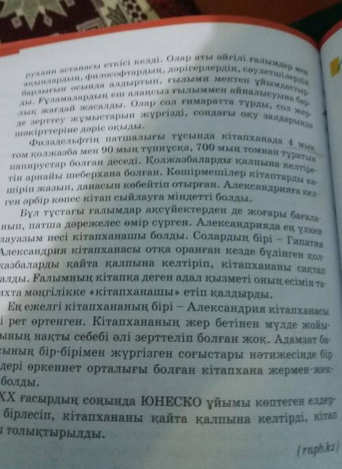 Александрия кітапханасы үстеулерді тап