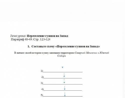Составьте схему переселение гуннов на запад