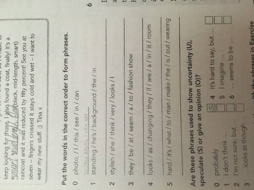 Put the words in the correct order to form phrases.