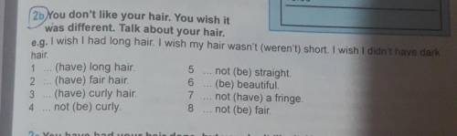 Activity 2b. you don't like your hair. you wish it was different. talk about your hair.