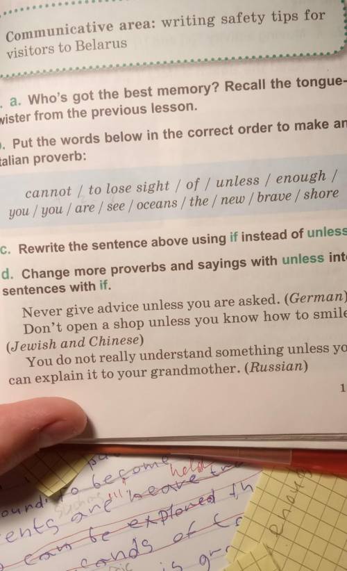 Put the words below in the correct order to make an Italian proverb (1b)