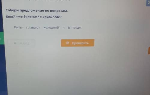 Собери предложение по вопросам кто? что делают? в какой? где? 