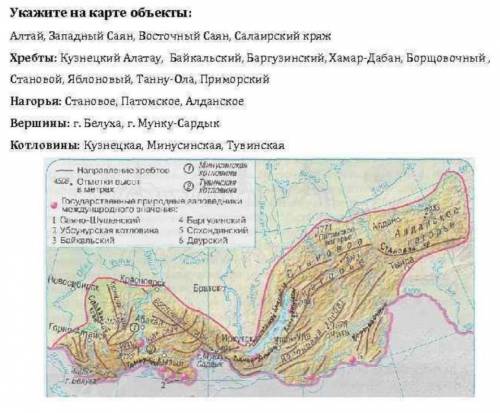 Тема урока: «Пояс гор Южной Сибири»тектоническая структура / форма рельефа / полезные ископаемые