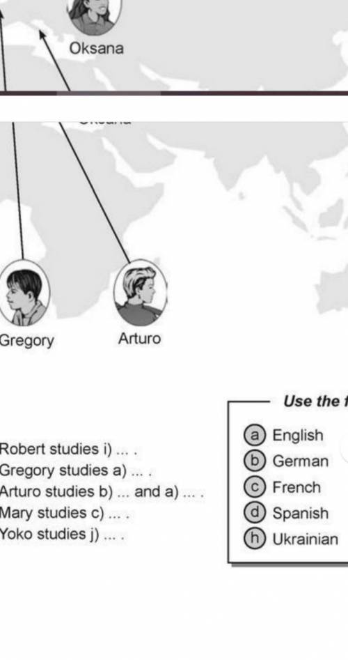 Read and find out the languages the children study at school.Ask and answer about in pairs