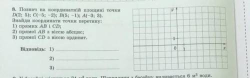 Познач на координатній площину точки D(2;5) C(-5;-2)