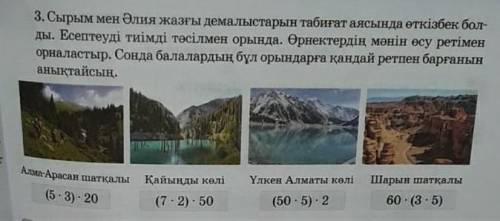 Сырым мен Алия жазгы демалыстарын табигатта откизбек болган.Есепти тимиди тасилмен орында
