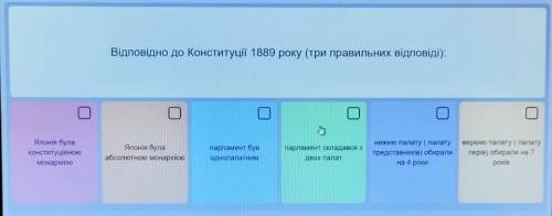 Відповідно до Конституції 1889 року (три правильних відповіді):