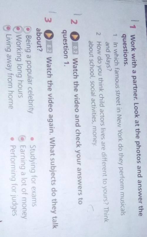 Work with a partner . Look at the photos and answer the questions 