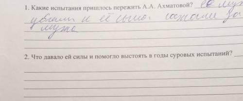 Что давало ей силы и выстоять в годы суровых испытаний А. А Ахматовой