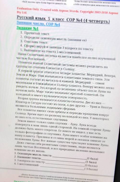 Сор русский язык 5 класс ​