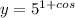 y=5^{1+cos}