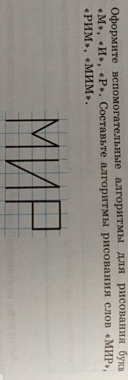 составьте алгоритм рисования 