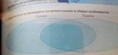 Определите и Напишите отличительные и общие особенности солнца и планет