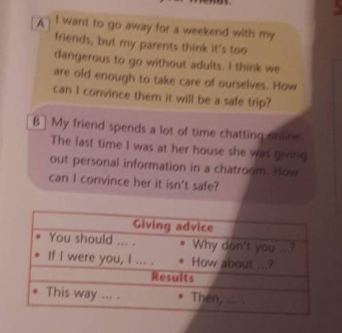 Read the situations related to safety. Give advice to your friendsкак это сделать? 