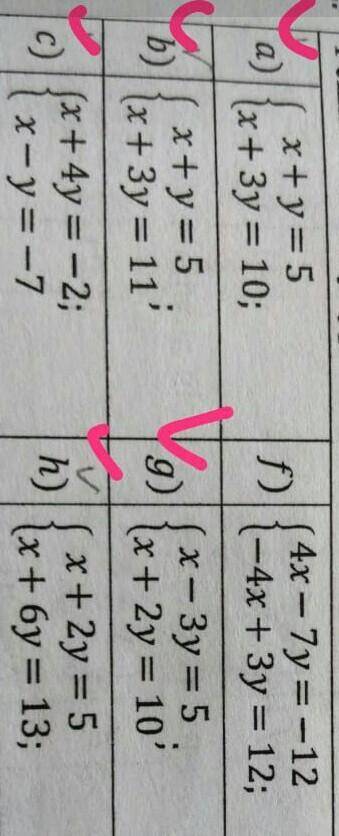 Решите систему уравнения (галочки рещить)