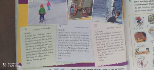 5.RZ 5.R6 Read the texts again and answer the questio37 Where is Lena?5 What is the weather like in