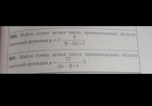 B80. Найди область ЗНАЧЕНИЙ