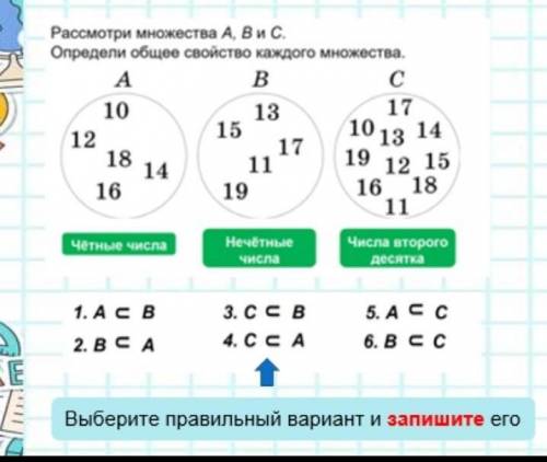 напишите например А пренодлежит С да допустим потому что я только так пойму 