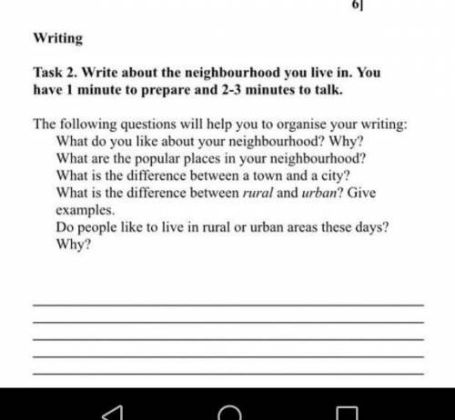 Write about the neighbourhood you live in. 