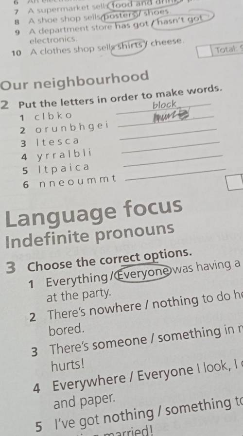 Put the etters in order to make words​
