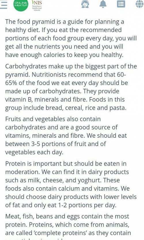 1.It is important to eat a variety of foods True/False ПОМАГИТЕ