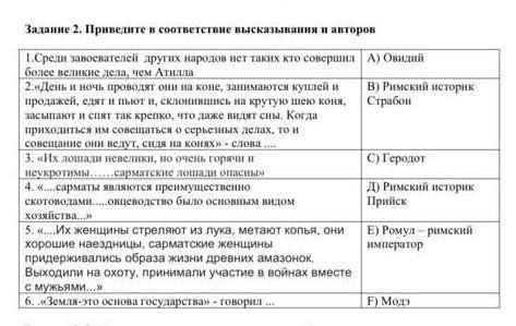 Проведите в соответствие высказывания и авторов сор по историй казахстана 