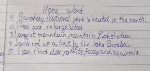 3 5.R2 Read Serik's blog post again and answer the questions.1 Where is Burabai National Park?2 How