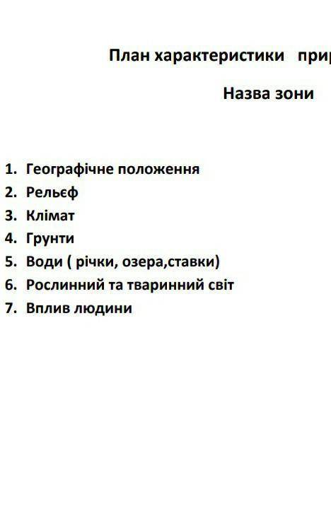 Опис природної зони Тернівки​