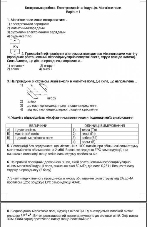 Фізика Електромагнітна індукція. Магнітне поле задачи особенно