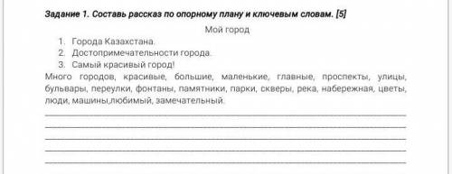 Составь рассказ по опорному плану и ключевым словам.