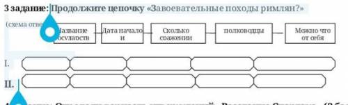 Продолжите цепочку «Завоевательные походы римлян?» (схема ответа)І.II. умоляю 