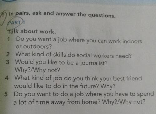 In pairs, ask and answer the questions​