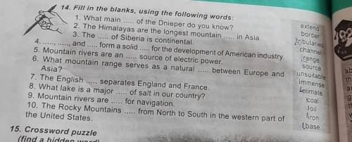 Fill in the blanks using the following words what main