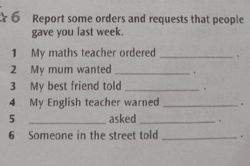 Report some orders and requests that people gave you last week.
