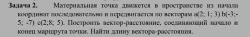 Материальная точка движется в пространстве из начала координат последовательно
