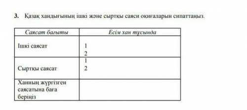 Казак хандыгынын ішкі және сырткы саяси окигаларын сипаттаны