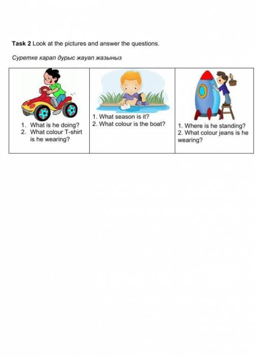 Look at the pictures and answer the questions.