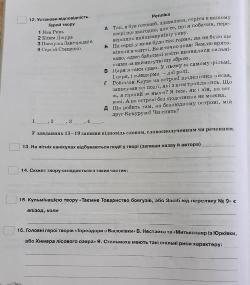 Українська література контрольна