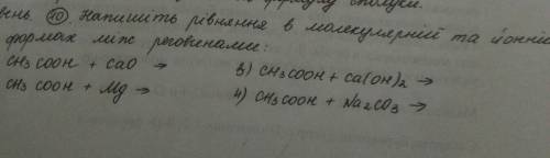 Скласти йонну та молекулярну формулу 
