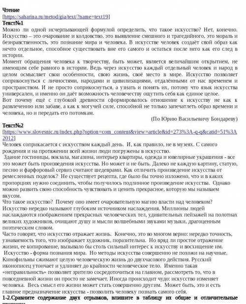 Допишите заключительный вывод к текстам: 