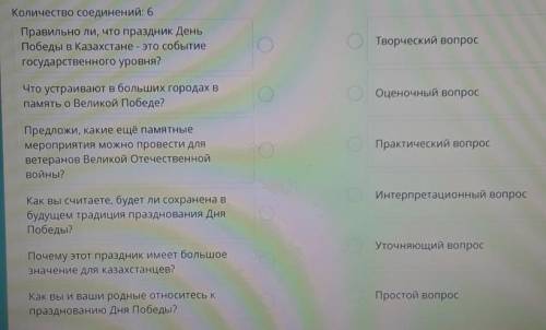 Количество соединений: 6 Правильно ли, что праздник ДеньПобеды в Казахстане - это событиегосударстве