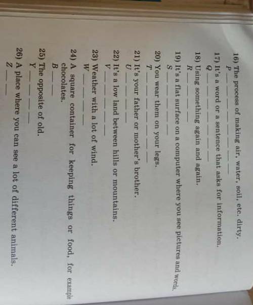 Work with a partner.Read the definitions and find the words​