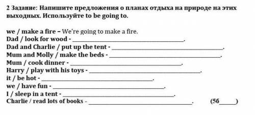 Напишите предложения о планах отдыха на природе на этих выходных. Используйте to be going to. 